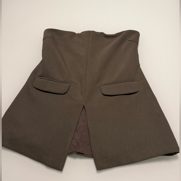 DISSH Willa Petrol Khaki Strapless Top with Pockets Size 6 - Picture 7 of 12